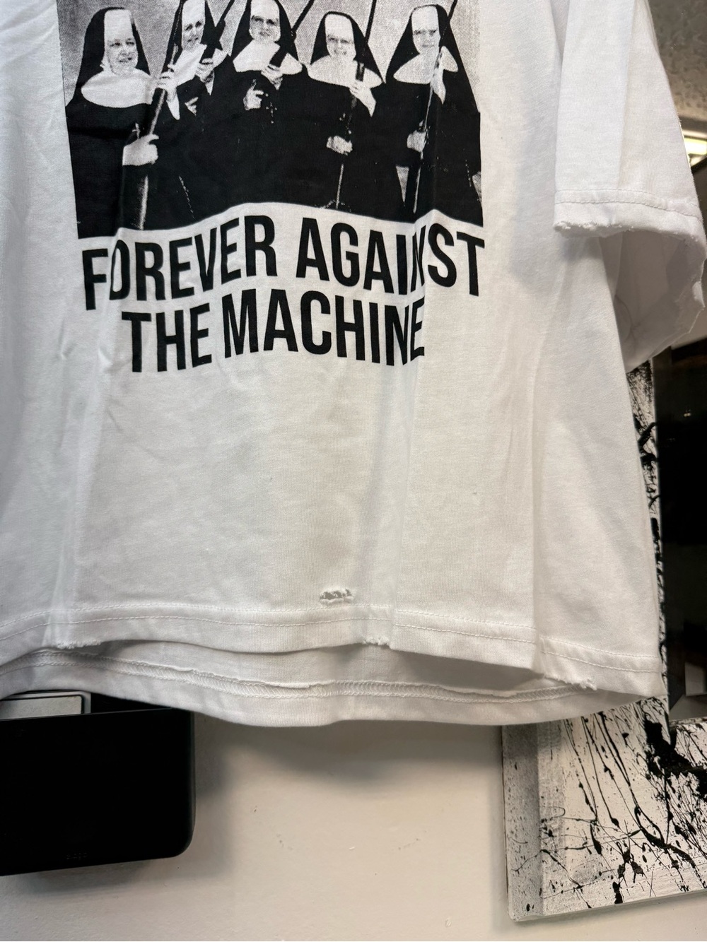 Forever Against The Machine White Graphic Tee - Men - Picture 4 of 6